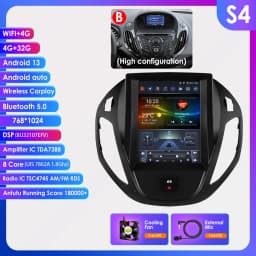 Hizpo 9.7" ForTesla Style Radio For Ford Tourneo Transit 2012-2023 4G Car Multimedia GPS Wireless CarPlay Android Auto Navi Wifi