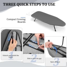 Foldable Ironing Board With Iron Rest, Small Ironing Board Portable Tabletop Ironing Board Wiht Non-Slip Feet For Home Travel