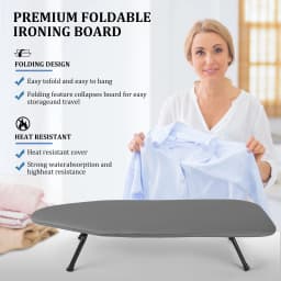 Foldable Ironing Board With Iron Rest, Small Ironing Board Portable Tabletop Ironing Board Wiht Non-Slip Feet For Home Travel
