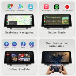 AUTOTOP 10.25'' Car Stereo replacement Touchscreen Wireless Carplay Android Auto For BMW X3 F25 X4 F26 CIC NBT 2011-2016,GPS USB