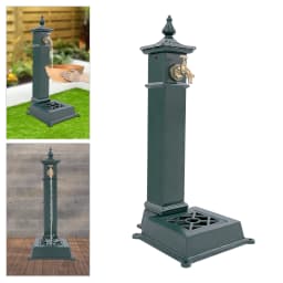 Freestanding Floor Mounted Faucet Rust Resistance Easy To Clean Retro Water Column Faucet for Parks/Farms/Schools/Yards/Gardens