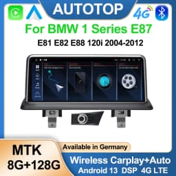 AUTOTOP Android Car Multimedia Stereo for BMW 1 Series E87 E81 E82 E88 2009-2012 Carplay Android Auto 1920 * 720 Touch Screen BT