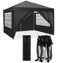 3x3m Folding Canopy Pop Up Gazebo With 4 Sidewall Party Tent For Wedding Backyard WaterproofCanopy Outdoor Commercial Event Tent