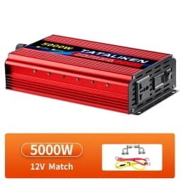 1000W-10000W 50HZ Pure Sine Wave DC12 To AC 220V Voltage Power Converter Solar Car Transformer With LED Displa