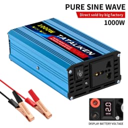 1000W-10000W 50HZ Pure Sine Wave DC12 To AC 220V Voltage Power Converter Solar Car Transformer With LED Displa