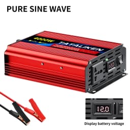 1000W-10000W 50HZ Pure Sine Wave DC12 To AC 220V Voltage Power Converter Solar Car Transformer With LED Displa