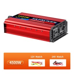 1000W-10000W 50HZ Pure Sine Wave DC12 To AC 220V Voltage Power Converter Solar Car Transformer With LED Displa