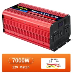 1000W-10000W 50HZ Pure Sine Wave DC12 To AC 220V Voltage Power Converter Solar Car Transformer With LED Displa