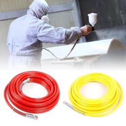 50ft  Airless Paint Hose 3300PSI High Pressure Hose Fiber Tube 1/4in Airless Sprayer Paint Hose Corrosion-Resistant