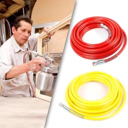 50ft  Airless Paint Hose 3300PSI High Pressure Hose Fiber Tube 1/4in Airless Sprayer Paint Hose Corrosion-Resistant