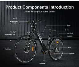 SAMEBIKE RS-A01Pro Electric Bicycle Brushless Motor 36V15AH Lithium Battery E Bike 26 Inch Tire Snow Adult Electric Bike