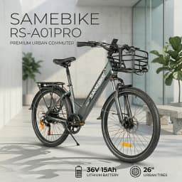 SAMEBIKE RS-A01Pro Electric Bicycle Brushless Motor 36V15AH Lithium Battery E Bike 26 Inch Tire Snow Adult Electric Bike