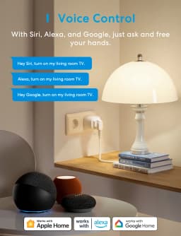 Meross Matter Smart Wi-Fi EU Plug with Energy Monitor Function Work with Apple Homekit Google Home Smartthings Alexa
