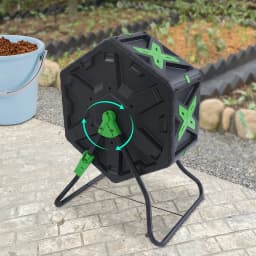 Tumbling Composter Rotating Compost Bin Single Chamber Compost Bin