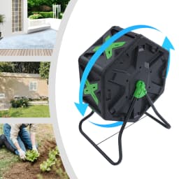 Tumbling Composter Rotating Compost Bin Single Chamber Compost Bin