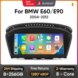 Junsun 8 Core Wireless CarPlay Andorid Auto Car Radio For BMW 3 Series E60 E61 E63 E64 5 Series E90 E91 E92 E93 2004-2012