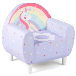 Children's Sofa for Toddlers, Children's Armchair Padded with Backrest & Armrest, from 3 Years, 55 x 41 x 54 cm (Blue)