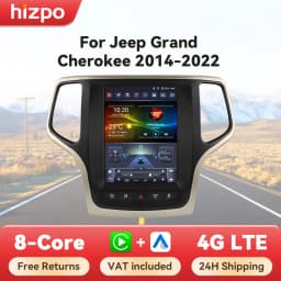 Hizpo For Tesla Style Android 14 For Jeep Grand Cherokee 2014 -2022 Car Multimedia Stereo Player Navigation GPS Autoradio 9.7“