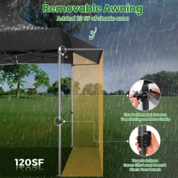 Gazebo 3x3 Waterproof Stable Winterproof with Awnings and Sidewalls,UV Protection 50+ Pop-up Gazebo Foldable Party Tent for Gard