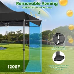 Gazebo 3x3 Waterproof Stable Winterproof with Awnings and Sidewalls,UV Protection 50+ Pop-up Gazebo Foldable Party Tent for Gard
