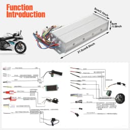 48-72V Speed Controller Electric Brushless Motor Controller DC 2000W Regulator Intelligent For E-bike Electric Bicycle Scooter