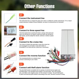 48-72V Speed Controller Electric Brushless Motor Controller DC 2000W Regulator Intelligent For E-bike Electric Bicycle Scooter