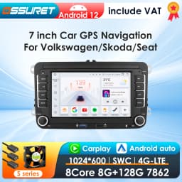 Android13 Car Radio For Volkswagen Skoda Octavia golf 5 6 touran passat polo Jetta 2Din Car Multimedia Player GPS WiFi Carplay