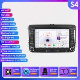Android13 Car Radio For Volkswagen Skoda Octavia golf 5 6 touran passat polo Jetta 2Din Car Multimedia Player GPS WiFi Carplay