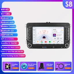 Android13 Car Radio For Volkswagen Skoda Octavia golf 5 6 touran passat polo Jetta 2Din Car Multimedia Player GPS WiFi Carplay