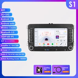 Android13 Car Radio For Volkswagen Skoda Octavia golf 5 6 touran passat polo Jetta 2Din Car Multimedia Player GPS WiFi Carplay