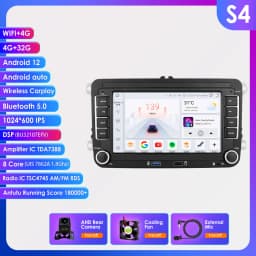 Android13 Car Radio For Volkswagen Skoda Octavia golf 5 6 touran passat polo Jetta 2Din Car Multimedia Player GPS WiFi Carplay