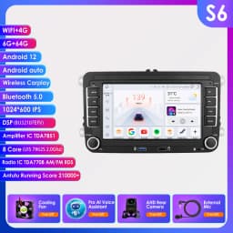 Android13 Car Radio For Volkswagen Skoda Octavia golf 5 6 touran passat polo Jetta 2Din Car Multimedia Player GPS WiFi Carplay