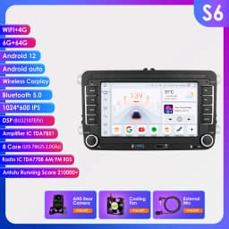 Android13 Car Radio For Volkswagen Skoda Octavia golf 5 6 touran passat polo Jetta 2Din Car Multimedia Player GPS WiFi Carplay