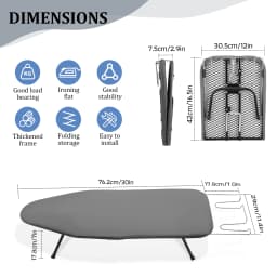 Foldable Ironing Board With Iron Rest Portable Tabletop Ironing Board Wiht Non-Slip Feet For Home Travel Use