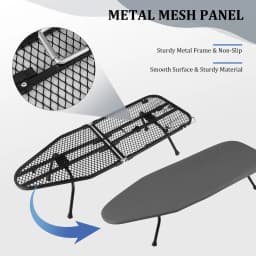Foldable Ironing Board With Iron Rest Portable Tabletop Ironing Board Wiht Non-Slip Feet For Home Travel Use