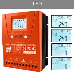 MPPT 3KW Hybrid Solar Wind Controller 12V24V48V With Bluetooth, LCD Display, All Battery Use for Solar Panels or Wind Generator