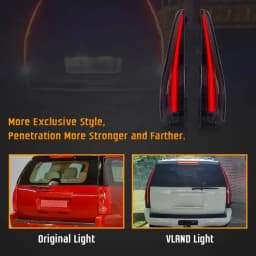 VLAND LED Tail Lights for GMC Yukon Chevy Tahoe Suburban 3rd Gen 2007–2014 W/ Start-up Animation Rear Lamps Assembly Set of 2