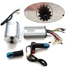 60V 2000W BLDC Motor Kit, 4300r/min Electric Brushless DC Motor w/3-Speed Controller and Universal Throttle DIY Part Conversion