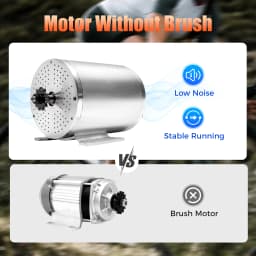 60V 2000W BLDC Motor Kit, 4300r/min Electric Brushless DC Motor w/3-Speed Controller and Universal Throttle DIY Part Conversion