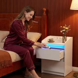 Bedside Table with 2 Drawers, Side Table, Stylish and Versatile, Ideal for Living Room and Bedroom