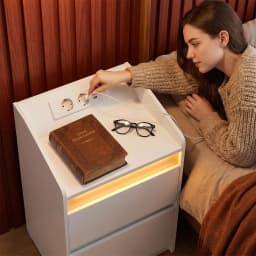 Bedside Table with 2 Drawers, Side Table, Stylish and Versatile, Ideal for Living Room and Bedroom