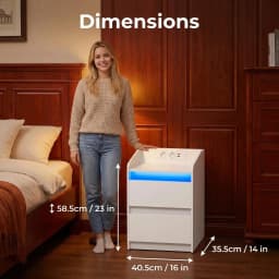 Bedside Table with 2 Drawers, Side Table, Stylish and Versatile, Ideal for Living Room and Bedroom