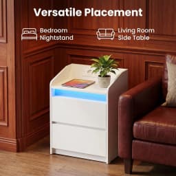 Bedside Table with 2 Drawers, Side Table, Stylish and Versatile, Ideal for Living Room and Bedroom