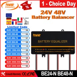 PowMr EU Battery Equalizer Voltage swing Can Equalize 24V 48V Solar Power Bank for Life Battery to extension Cycle Life