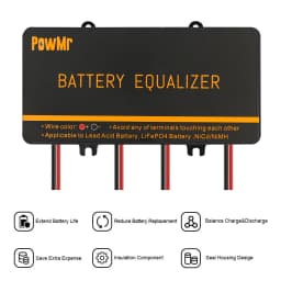 PowMr EU Battery Equalizer Voltage swing Can Equalize 24V 48V Solar Power Bank for Life Battery to extension Cycle Life
