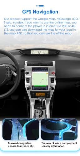 Hizpo 9.7" For Tesla Style Car Radio For for Citroen C4 C-Triomphe C- Quatre 2004 - 2012 Carplay Android Auto Electronic Devices