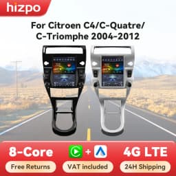 Hizpo 9.7" For Tesla Style Car Radio For for Citroen C4 C-Triomphe C- Quatre 2004 - 2012 Carplay Android Auto Electronic Devices