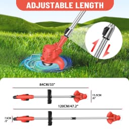 BRIEFNESS Cordless Strimmer,Lightweight Electric Grass Trimmer and Edger,Ideal for Lawn Care,Weed Control,and Garden Maintenance
