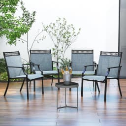 Set of 2 Garden Chairs, Patio Chairs with Wide Seat and Quick-Drying Fabric, Balcony Chairs, Outdoor Chairs up to 150 kg