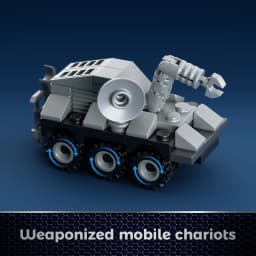 722PCS Stargateal Space Travel Machine Building Block Kit Sci-fi Movie Weaponized Mobile Chariots Model Toys Gifts for Kids Fans